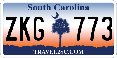 SC license plate ZKG773