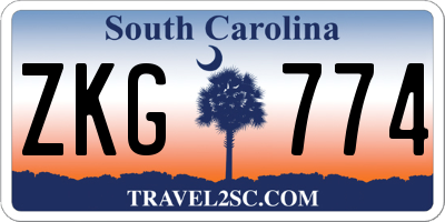 SC license plate ZKG774