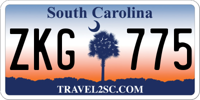 SC license plate ZKG775