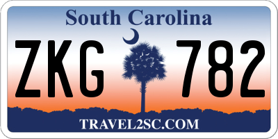 SC license plate ZKG782
