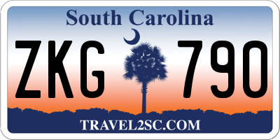 SC license plate ZKG790