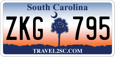 SC license plate ZKG795