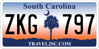SC license plate ZKG797