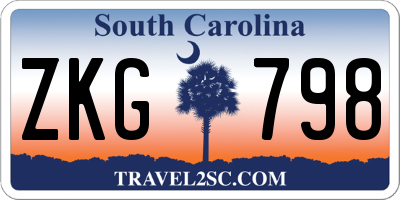 SC license plate ZKG798