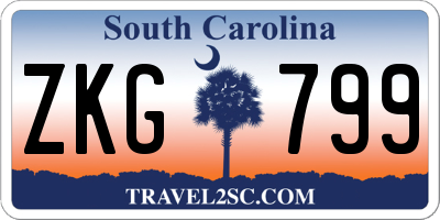SC license plate ZKG799