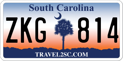 SC license plate ZKG814