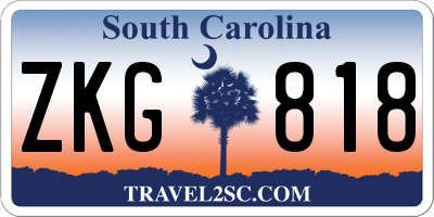 SC license plate ZKG818