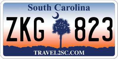 SC license plate ZKG823