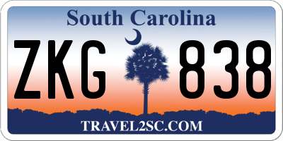 SC license plate ZKG838