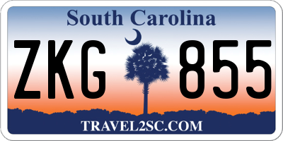 SC license plate ZKG855