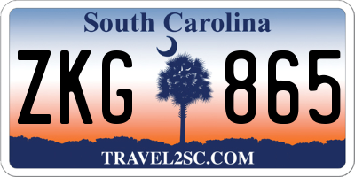 SC license plate ZKG865