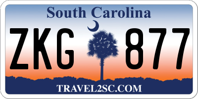SC license plate ZKG877