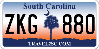 SC license plate ZKG880
