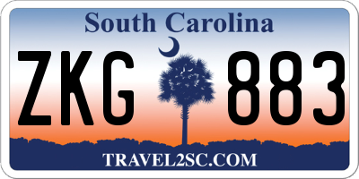 SC license plate ZKG883
