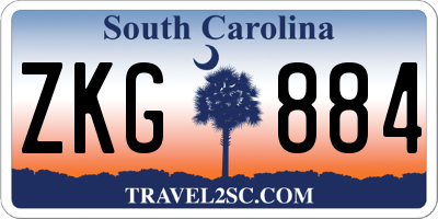 SC license plate ZKG884