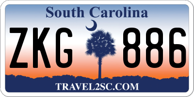 SC license plate ZKG886