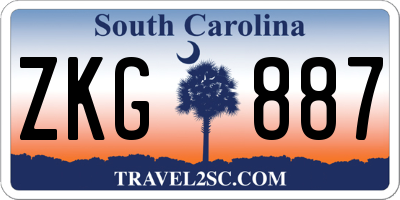SC license plate ZKG887