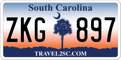SC license plate ZKG897