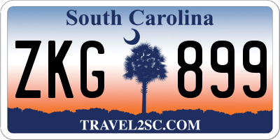 SC license plate ZKG899