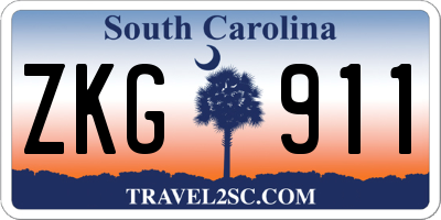 SC license plate ZKG911