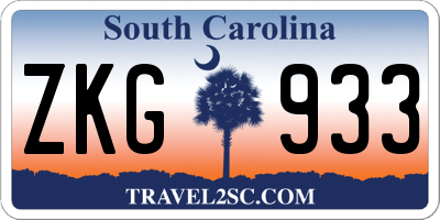 SC license plate ZKG933