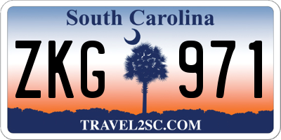 SC license plate ZKG971