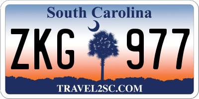 SC license plate ZKG977