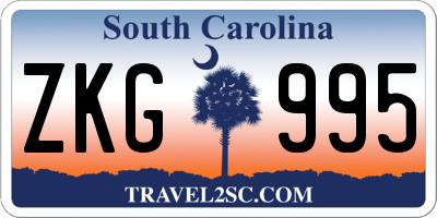 SC license plate ZKG995
