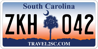 SC license plate ZKH042
