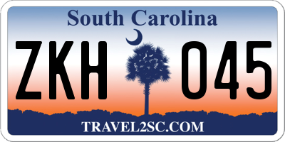 SC license plate ZKH045