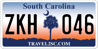SC license plate ZKH046