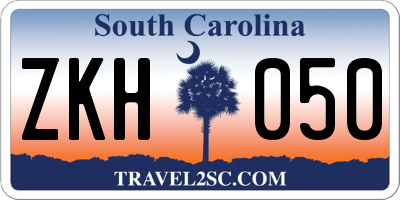 SC license plate ZKH050