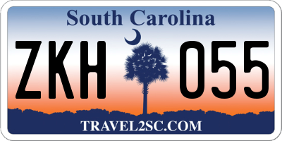 SC license plate ZKH055
