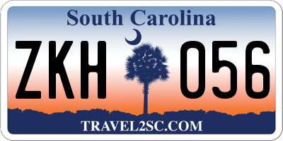 SC license plate ZKH056