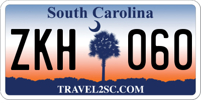 SC license plate ZKH060