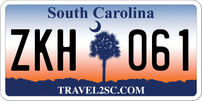 SC license plate ZKH061