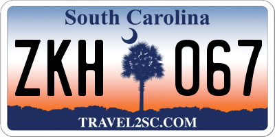 SC license plate ZKH067