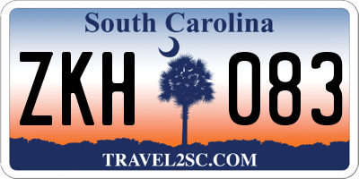 SC license plate ZKH083