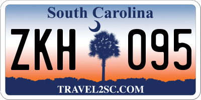 SC license plate ZKH095