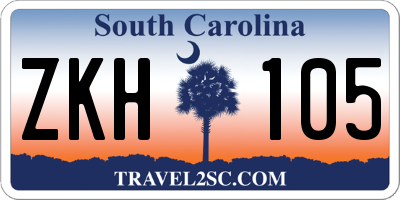 SC license plate ZKH105