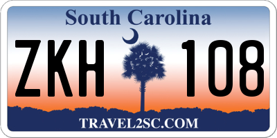 SC license plate ZKH108