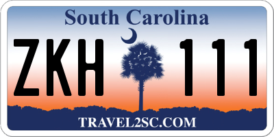 SC license plate ZKH111