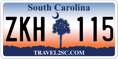 SC license plate ZKH115