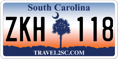 SC license plate ZKH118