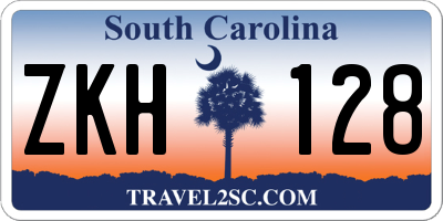 SC license plate ZKH128