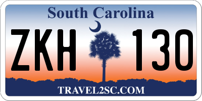 SC license plate ZKH130