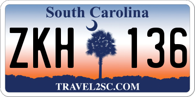 SC license plate ZKH136