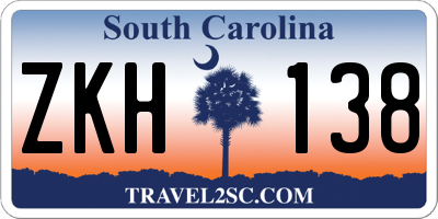 SC license plate ZKH138