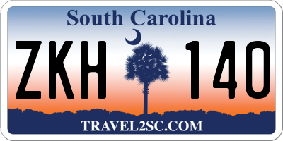 SC license plate ZKH140