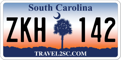 SC license plate ZKH142